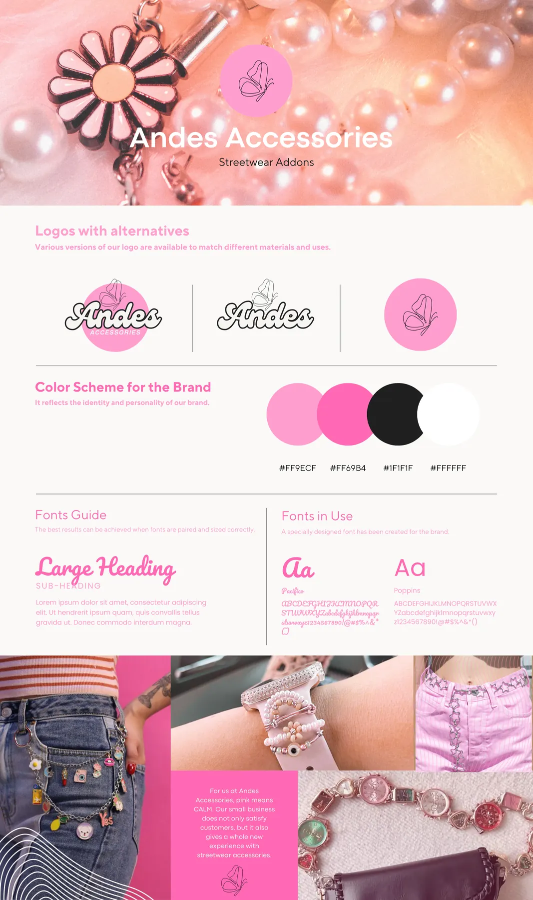 Andes Accessories brand board by FRAZE Creative